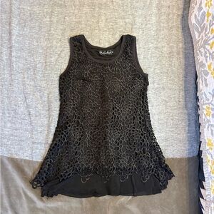Elegant Black Lace Sleeveless micro mini dress